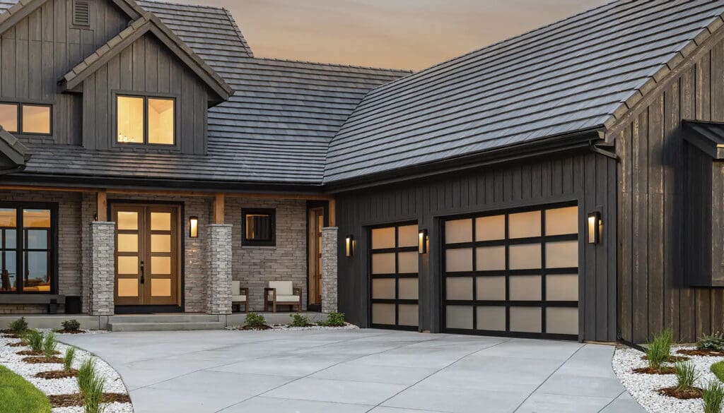 Home with Clopay Series Avante garage doors