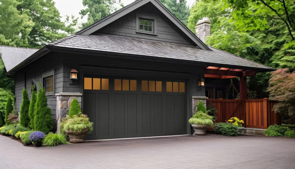 Home with Clopay Series Canyon Ridge: Elements garage doors