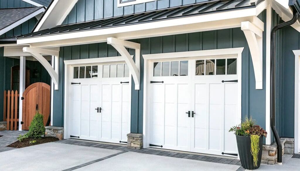 Home with Clopay Coachman series garage doors
